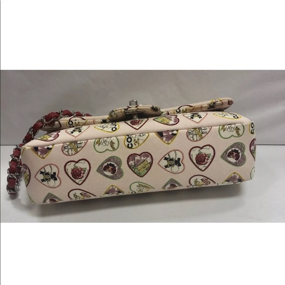 CHANEL Canvas Coco Hearts Small Flap Bag - Picture 4 of 8